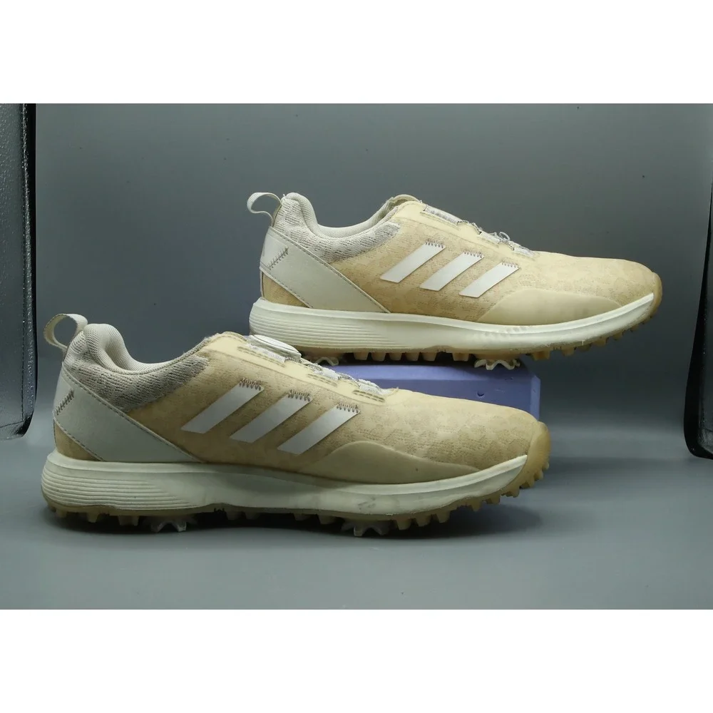 Adidas Golf 2G BOA Spiked Shoes Tan Leopard Print GV9435 Womens 7 Mens 5.5 - Picture 2 of 8